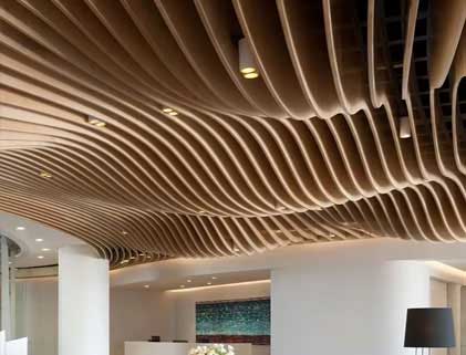 Double curved aluminium panels
