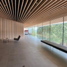 Linear Wood Grain Aluminum Baffle Fireproof Suspended Ceiling System