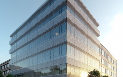 Perforated Aluminium Plate Facade Engineering Alloy Coating and Wind Load Specification