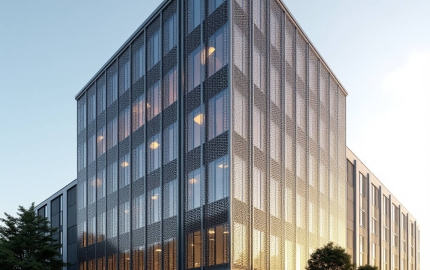 Engineering a Perforated Aluminum Screen From Solid Sheet for Wind Load and a 25-Year Facade Life