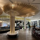 Curved Wood Grain Aluminum Tube Wave-Shaped Ceiling & Wall System