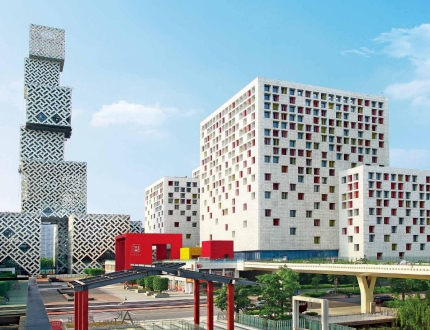 Perforated Aluminium Veneer Fireproof Facade & Curtain Wall System