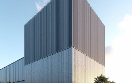 Perforated Corrugated Aluminum Panels for Ventilated Facades Engineering Data for Gauge Open Area and Installation